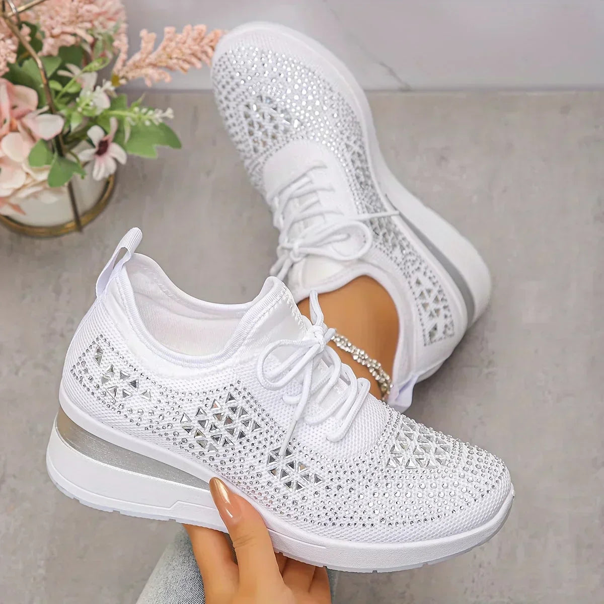 Bonnie | Zapatillas Ortopédicas con Pedrería