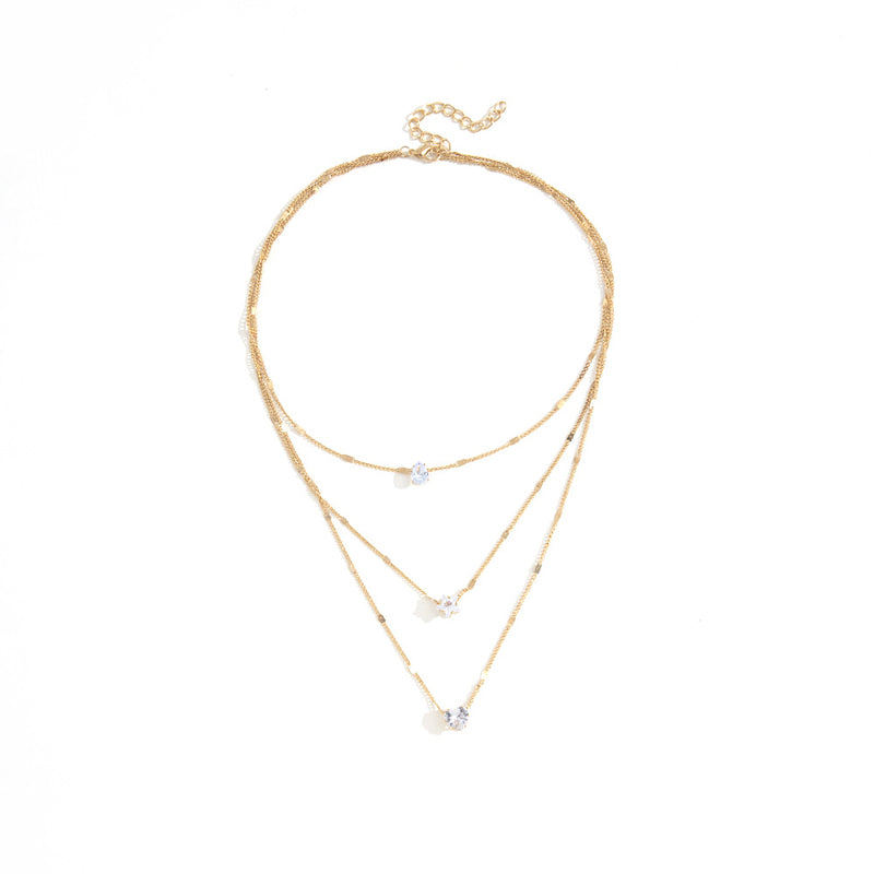 Collar colgante bohémio vintage gotas y estrellas