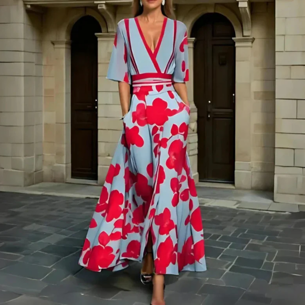 Michelle™ - Vestido Cruzado Floral Elegante
